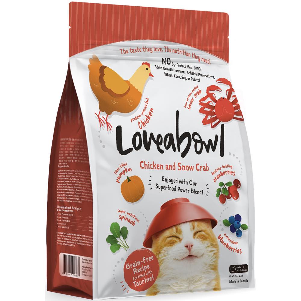 15% OFF: Loveabowl Chicken & Snow Crab Grain Free Dry Cat Food