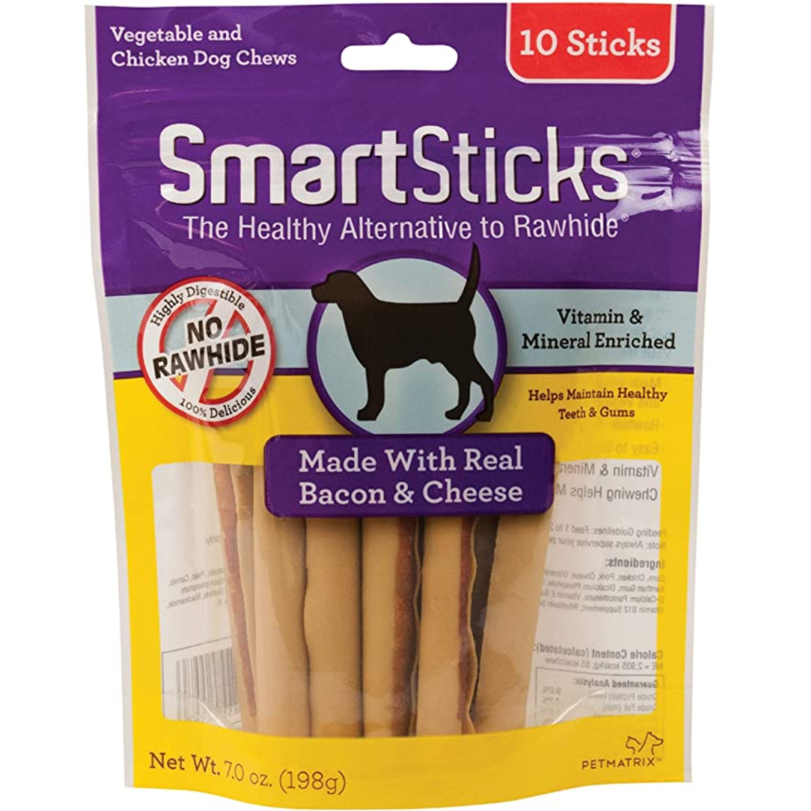 SmartBones SmartSticks Bacon and Cheese Dog Chews 10pc (Exp 14 Jan 22)