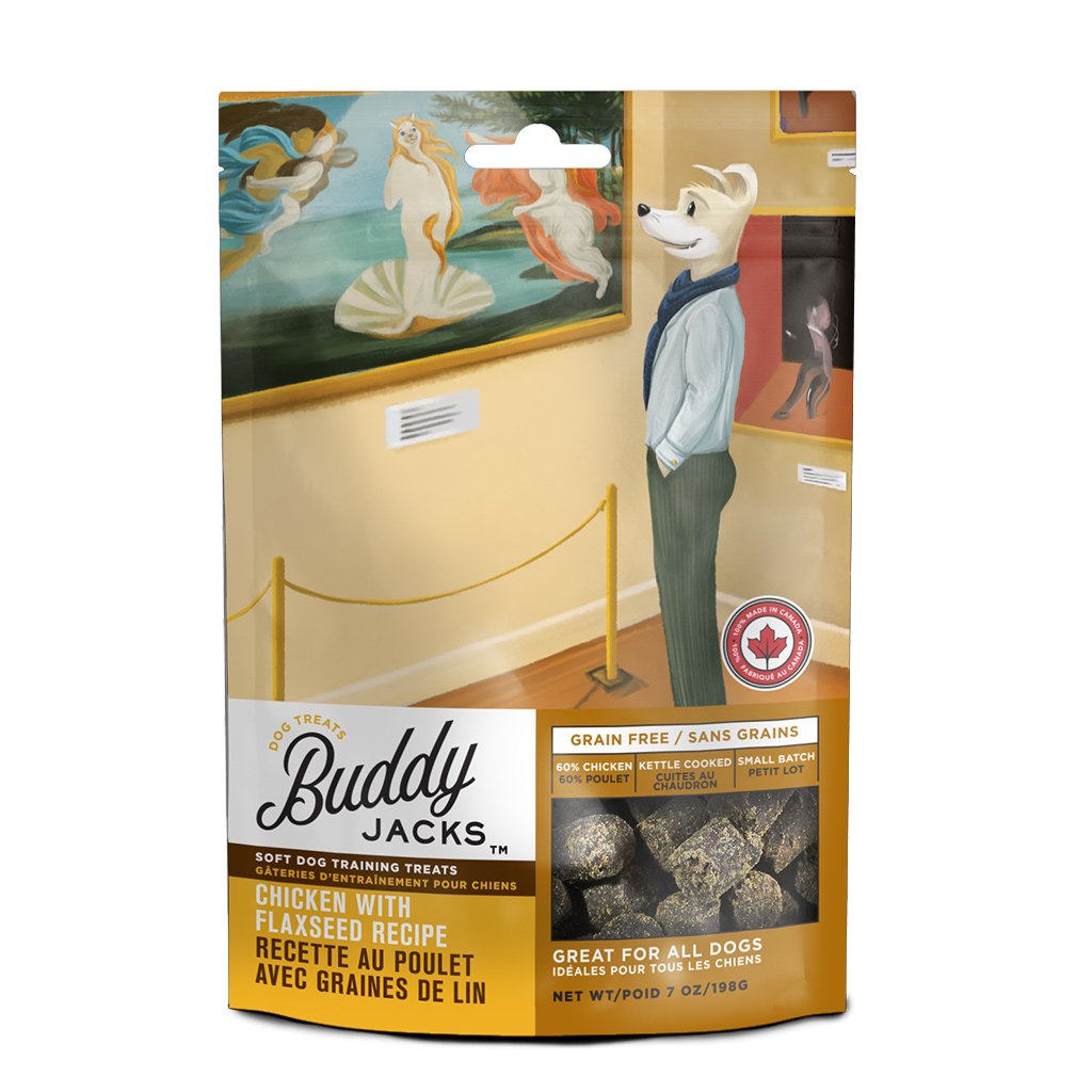 Canadian Jerky Buddy Jack??s Chicken With Flaxseed Grain-Free Dog Treats 198g