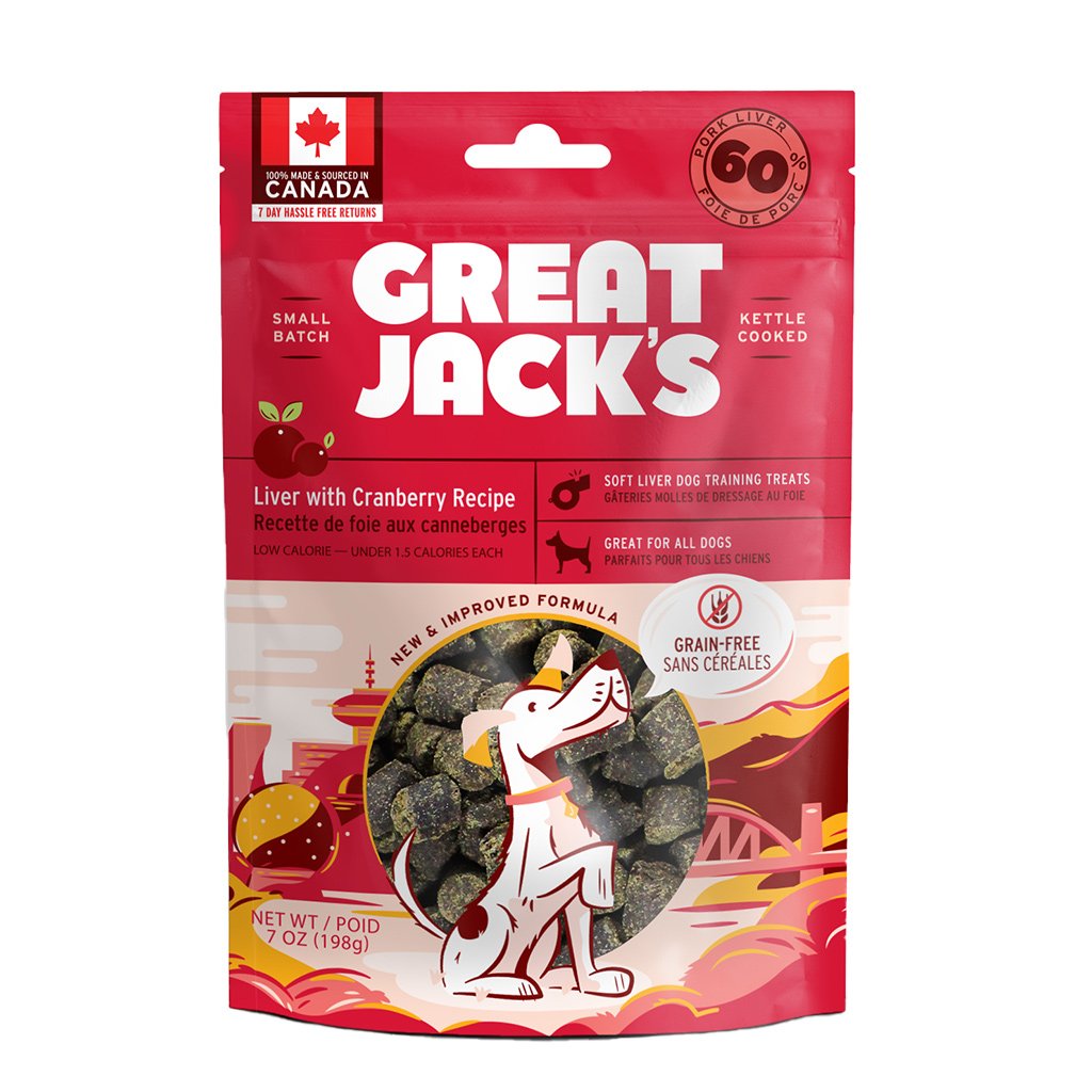 Canadian Jerky Great Jack??s Liver With Cranberry Grain-Free Dog Treats 198g