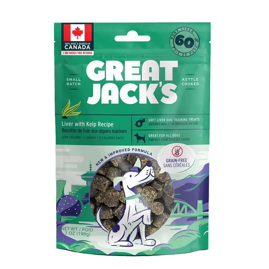 Canadian Jerky Great Jack??s Liver With Kelp Grain-Free Dog Treats 198g