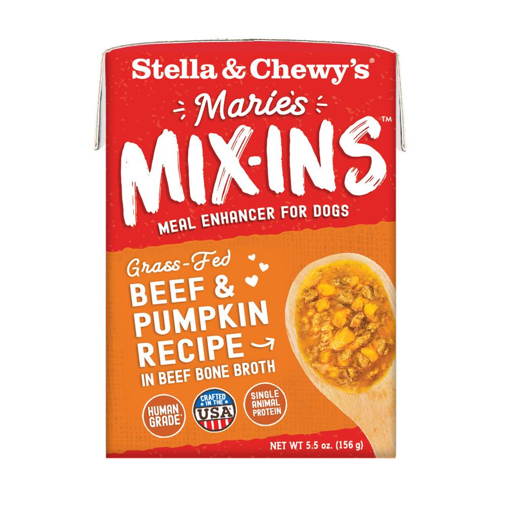 Stella & Chewy??s Marie??s Mix-Ins Beef & Pumpkin Meal Enhancer Grain-Free Wet Dog Food 5.5oz