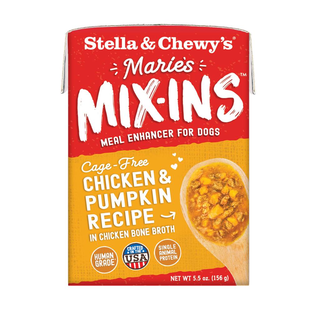 Stella & Chewy??s Marie??s Mix-Ins Chicken & Pumpkin Meal Enhancer Grain-Free Wet Dog Food 5.5oz