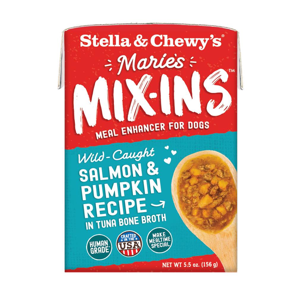 Stella & Chewy??s Marie??s Mix-Ins Salmon & Pumpkin Meal Enhancer Grain-Free Wet Dog Food 5.5oz