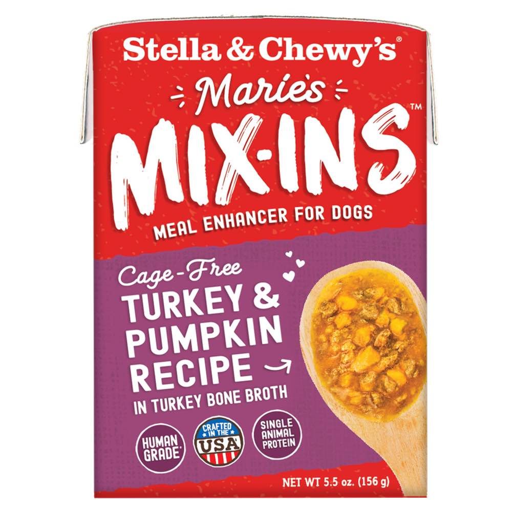 Stella & Chewy??s Marie??s Mix-Ins Turkey & Pumpkin Meal Enhancer Grain-Free Wet Dog Food 5.5oz