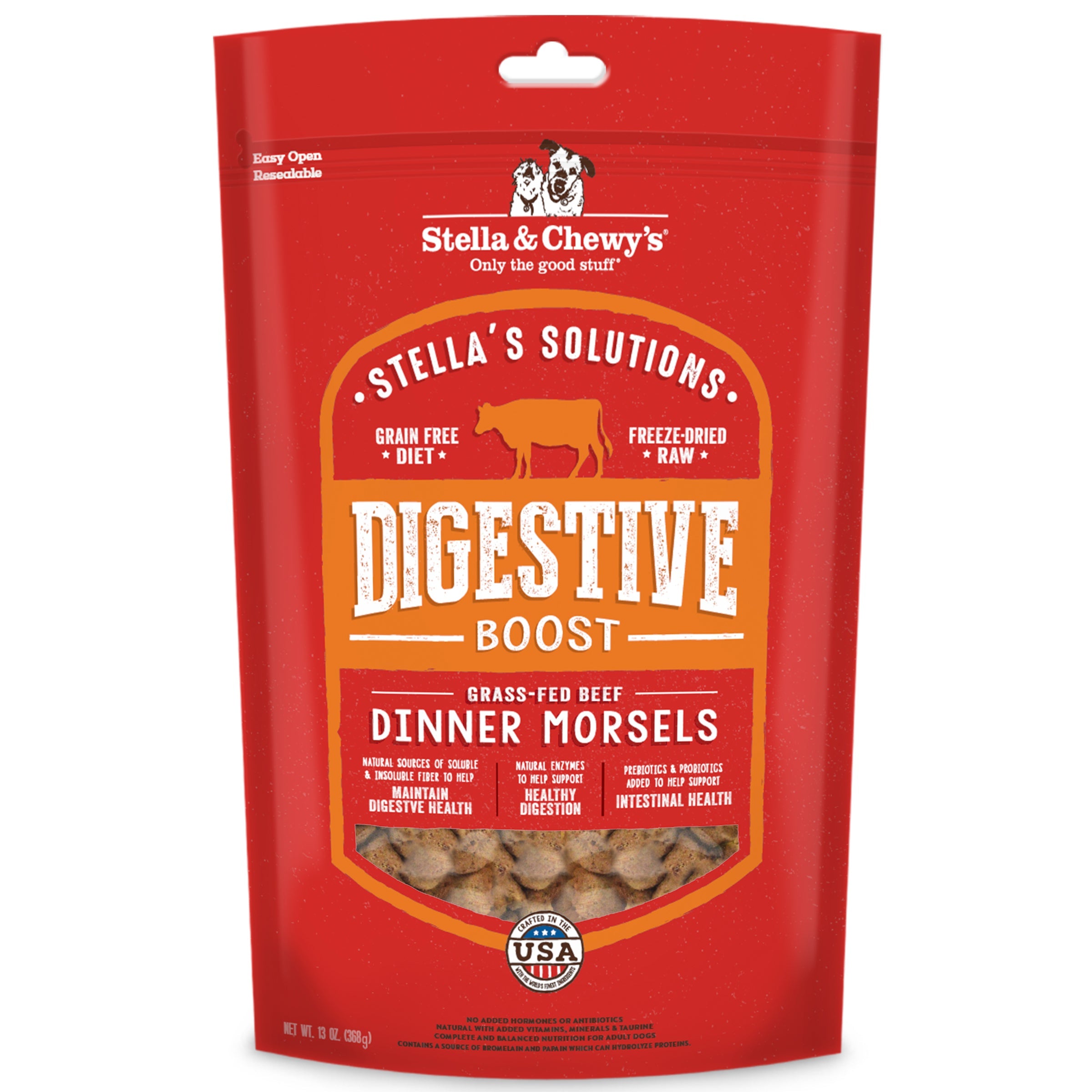 Stella & Chewy??s Stella??s Solutions Digestive Boost Beef Grain-Free Freeze-Dried Raw Dog Food