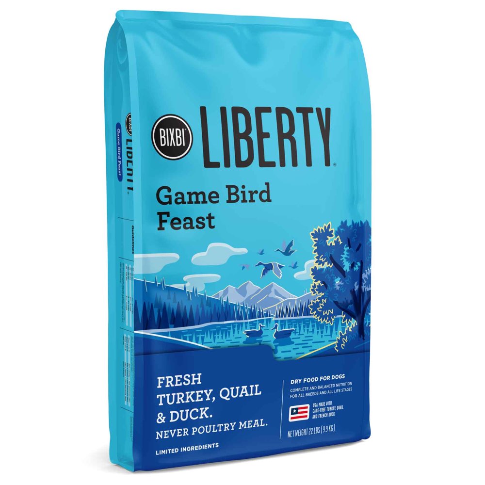 "Bixbi Liberty Game Bird Feast (Turkey, Quail & Duck) Limited Ingredient Ancient Grain Dry Dog Food"