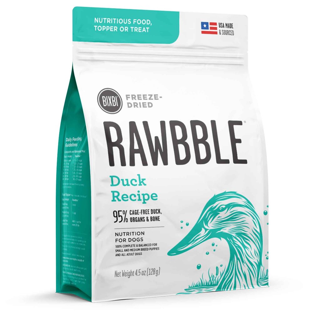 Bixbi Rawbble Duck Grain-Free Freeze-Dried Dog Food