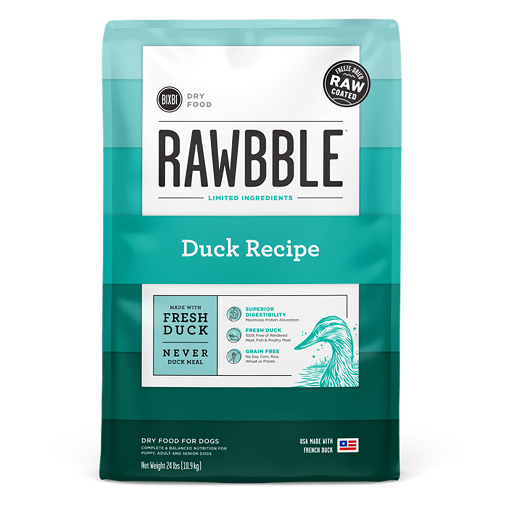 Bixbi Rawbble Duck Limited Ingredient Freeze-Dried Raw Coated Grain-Free Dry Dog Food