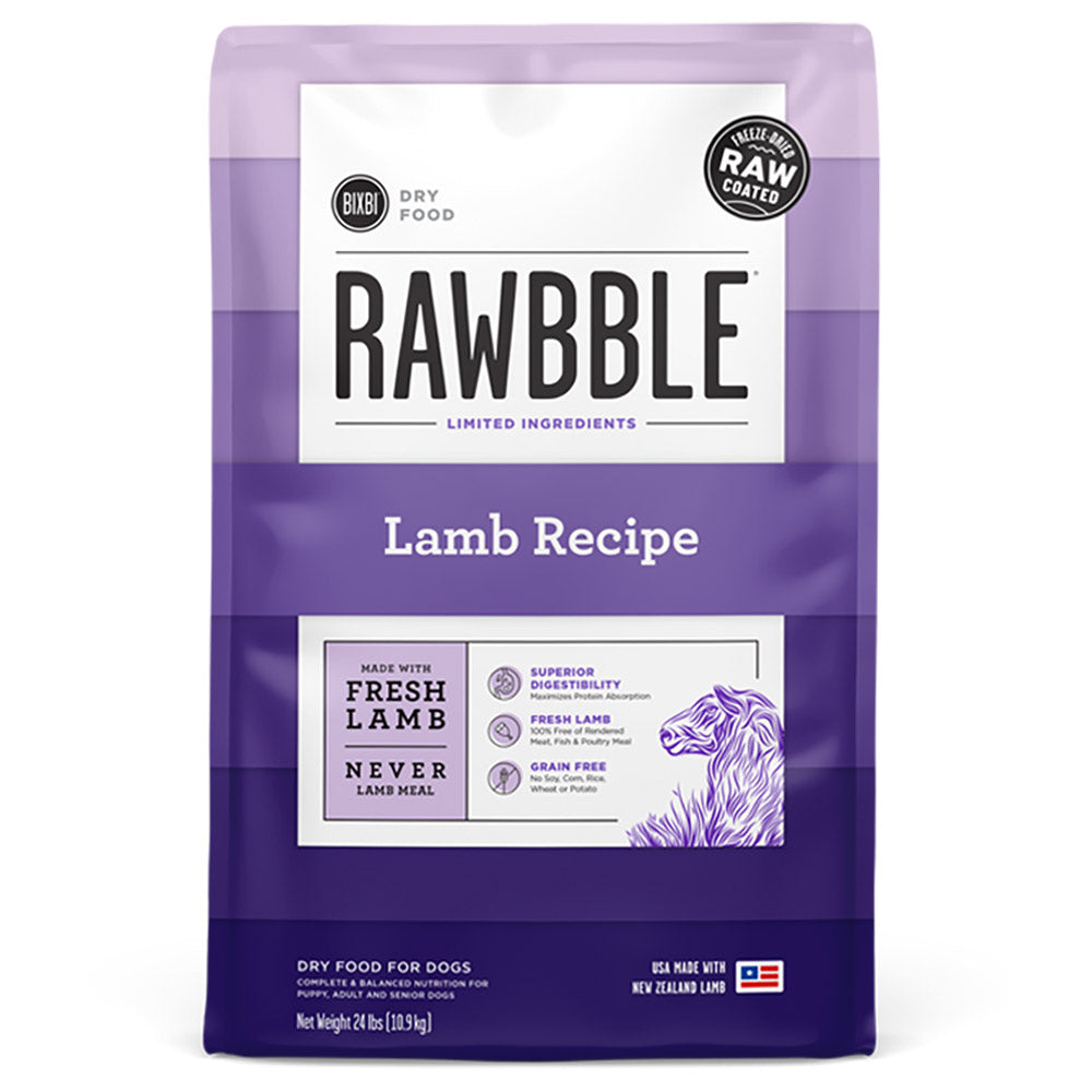 Bixbi Rawbble Lamb Limited Ingredient Freeze-Dried Raw Coated Grain-Free Dry Dog Food