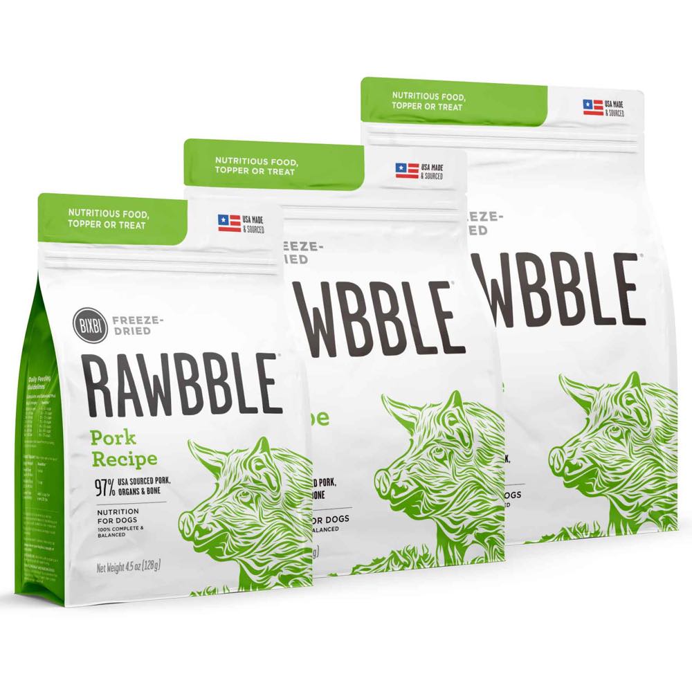 Bixbi Rawbble Pork Grain-Free Freeze-Dried Dog Food