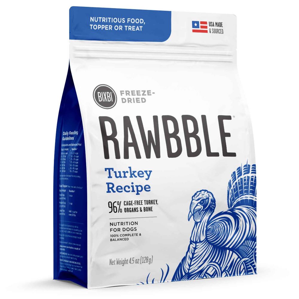 Bixbi Rawbble Turkey Grain-Free Freeze-Dried Dog Food