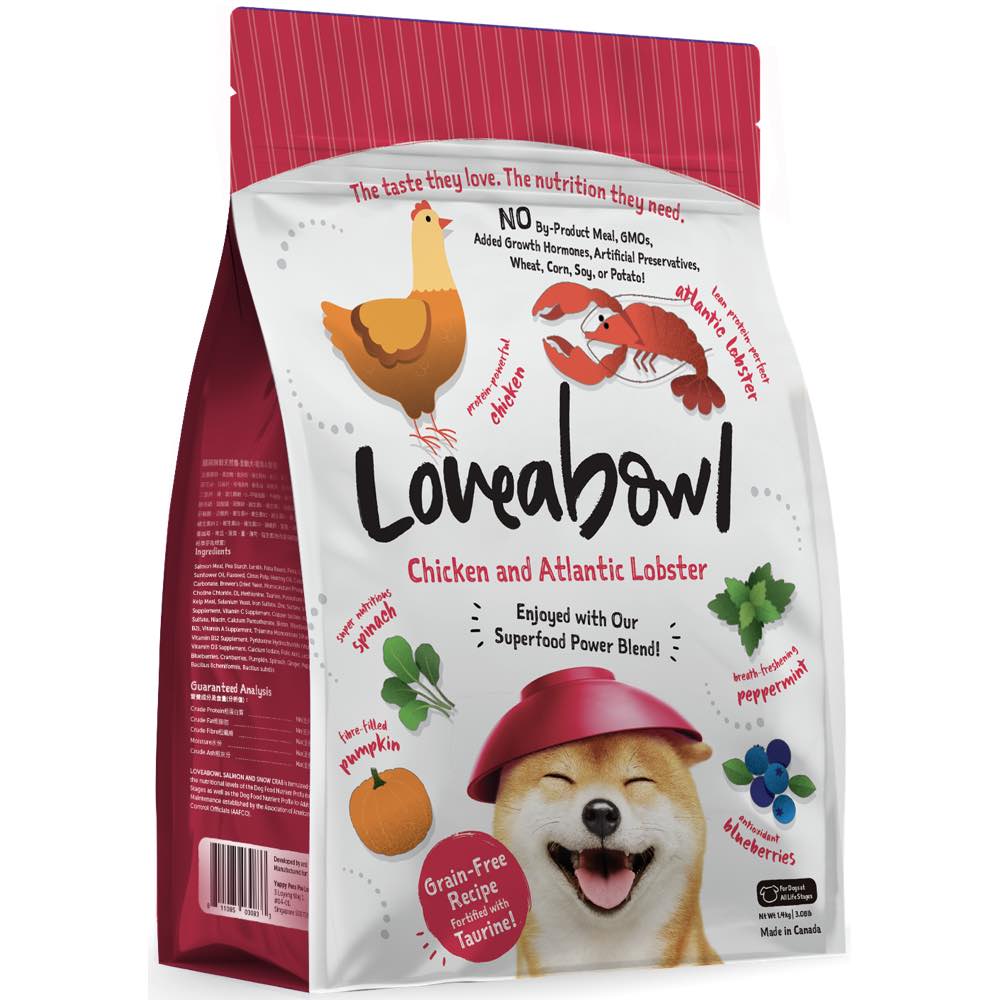 15% OFF: Loveabowl Chicken & Atlantic Lobster Grain Free Dry Dog Food
