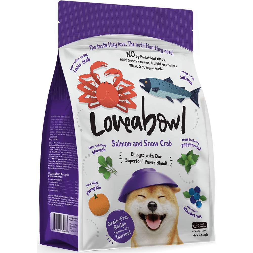 $9 OFF 1.4kg (Exp 24Dec25): Loveabowl Salmon & Snow Crab Grain Free Dry Dog Food
